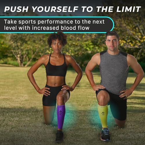 Image of Leosportz Calf Support Shin Brace Support - Shin Splints Compression Sleeves for Men & Women | Leg Compression for sports Gym Running Cycling Jogging Workout Pain Relief Injury