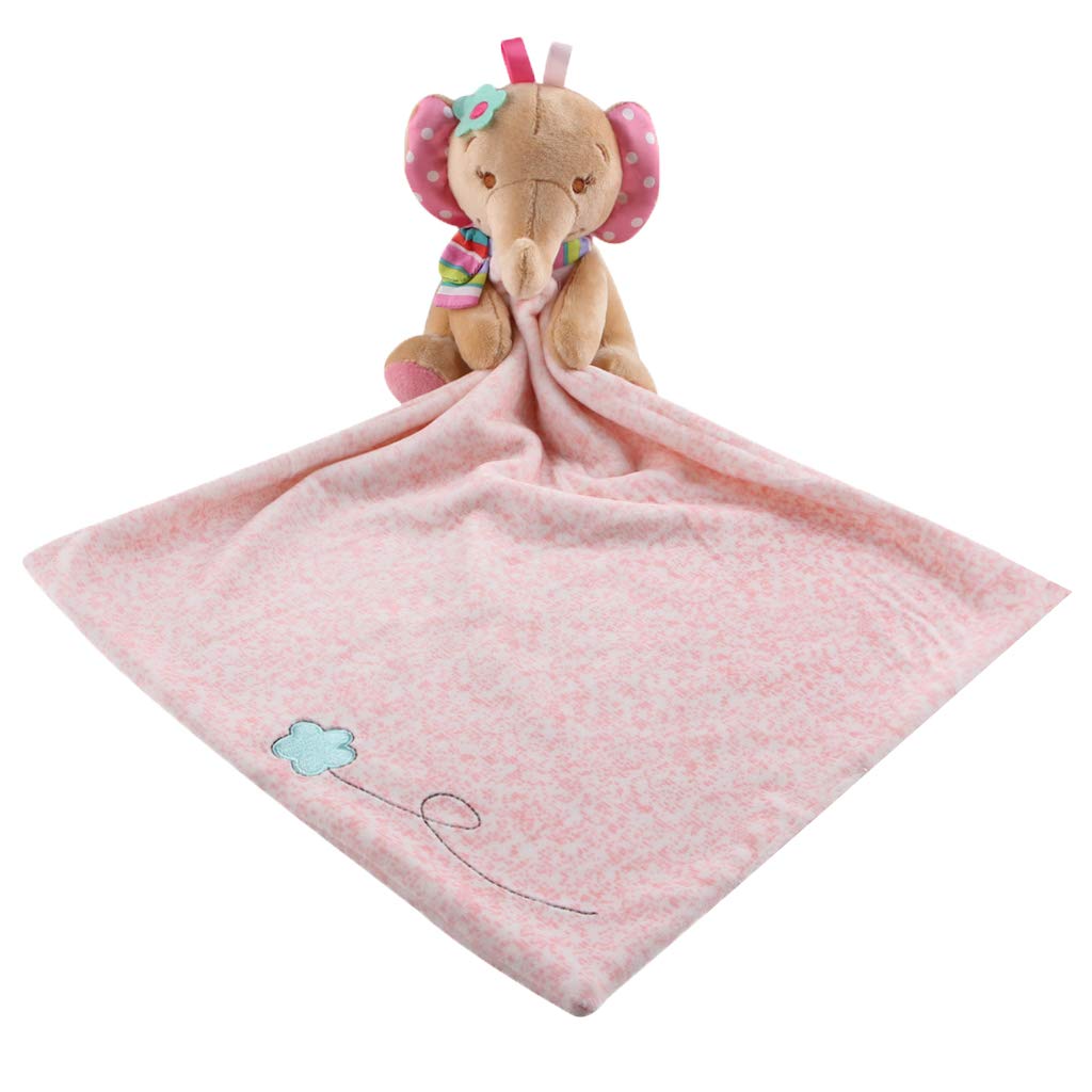 ATORSE Baby Animals Security Blanket Plush Comforter Sleep Stuffed Toy Elephant