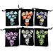 SmartDealsPro Double-Colors Polyhedral Dice Sets with Pouches for D&D DND RPG MTG Dungeon and Dragons Table Board Roll Playing Games D4 D6 D8 D10 D% D12 D20 (6-Color Sets)