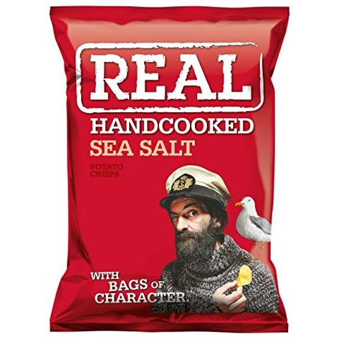 Real Crisps Hand Cooked Sea Salt Flavour 24 x 35g Cover