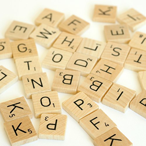 Set de 400 fichas de letras de madera para juegos de mesa miniatura 2