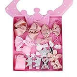 ❤️Multi Style - 18st einzigartige Design Haarspangen Bögen Krawatten und Bänder, mit Krone Blume und Bowknot Form, bieten Mädchen eine Vielzahl von Optionen.