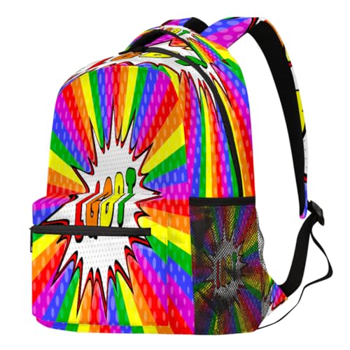 Sac à dos homme femme drapeau arc-en-ciel lesbienne pour voyage scolaire et ordinateur