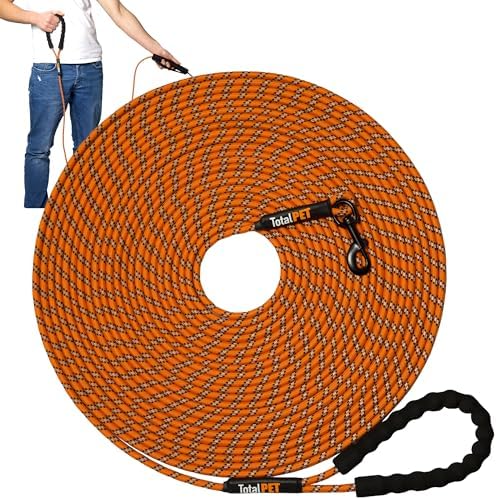 Total Pet Rope Training Lead for Dogs - Long Line Dog Lead for Training ...