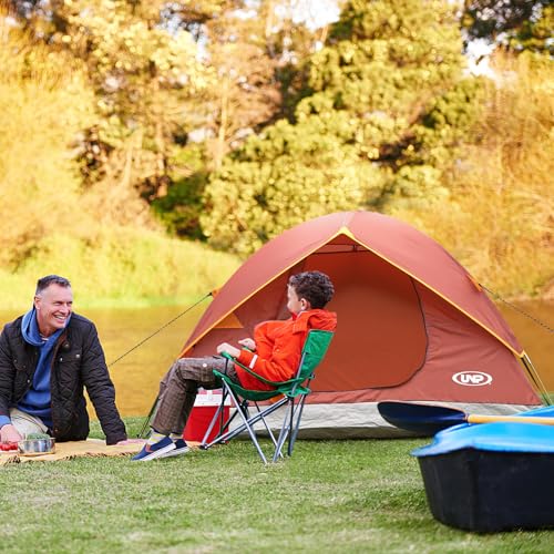 Image of unp 6 Person 4 Season Dome Tent, Easy to Set Up for Camping & Hiking, Lightweight & Portable, Green