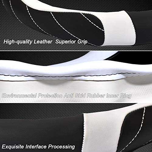 Capa de volante para carro KKmoon, capa de couro macio para volante antiderrapante, ajuste universal