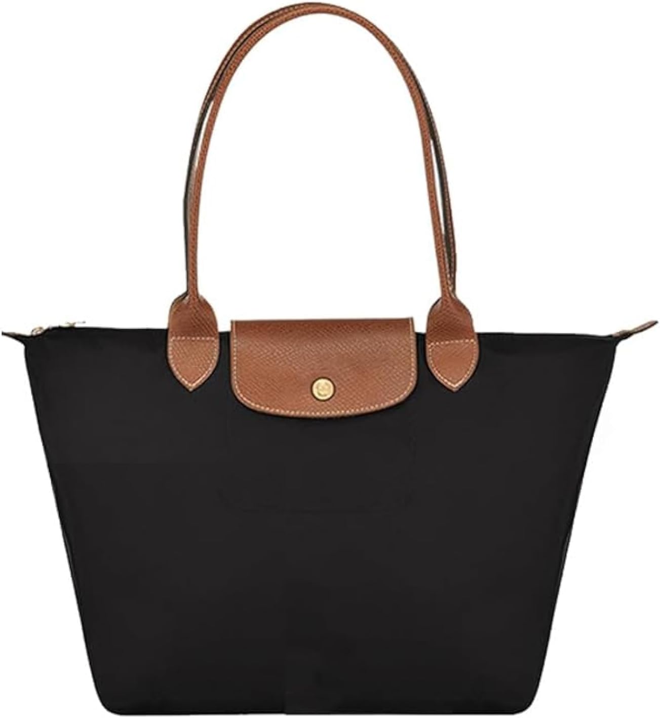 BananaHome Women Shoulder Tote Bag, Stylish Waterproof Nylon Ladies Shoulder Bag, Nylon Top-Handle Purse Zipper Foldable Handbag Folding Beach Travel Bag for Work,Shopping,Travel