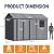 Pipleo 8x10 FT Outdoor Storage Resin Shed with Floor, All-Weather Plastic Garden Shed with Lockable Door & Windows, Waterproof Tool Shed for Backyard, Patio, Lawn, Tools Storage - Wood Grain