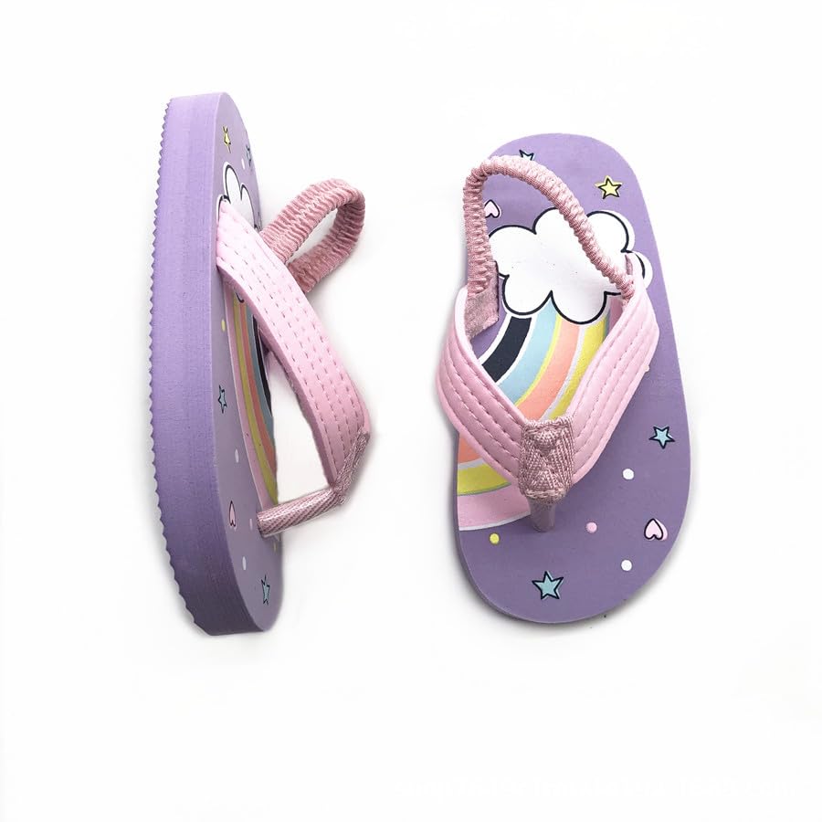 Toddler Kids Flips Flops with Strap Little Girls Boys Sandals Slides2