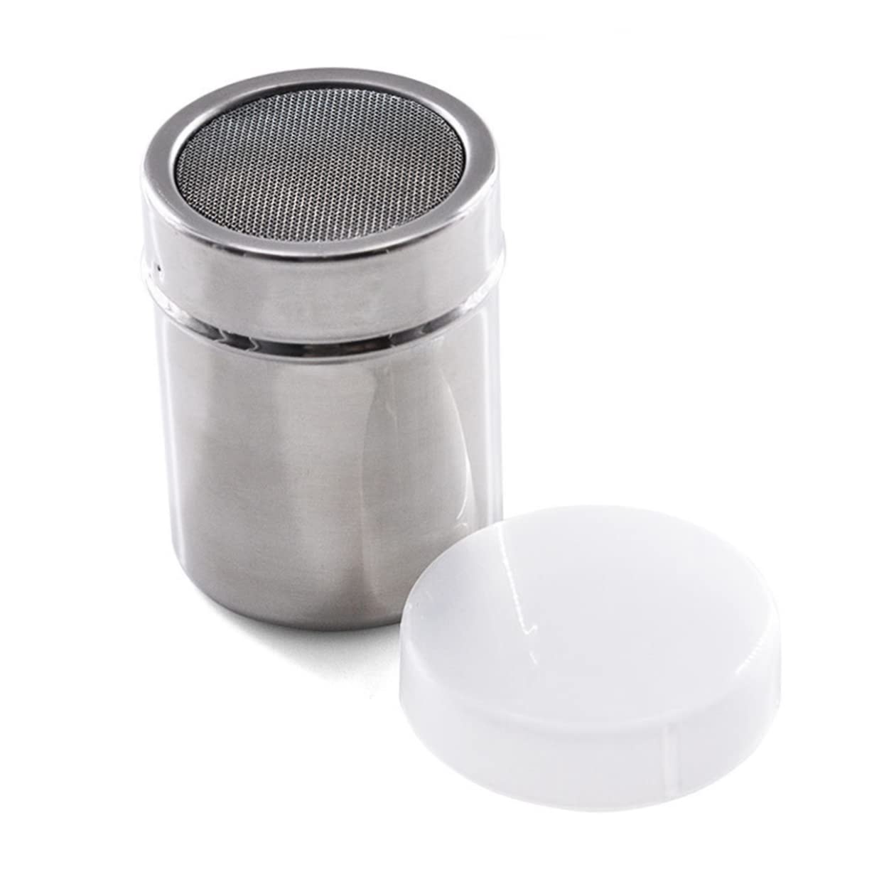 Stück Gewürzstreuer Im Glas, Pulverbehälter, Zuckerstreuer, Edelstahlstreuer, Gewürztöpfe, Streuerflaschenbehälter, Feinmaschiger Streuer, Salzstreuer Aus Stahl, Dichtes -As Shownx3pcs-Lx3pcs