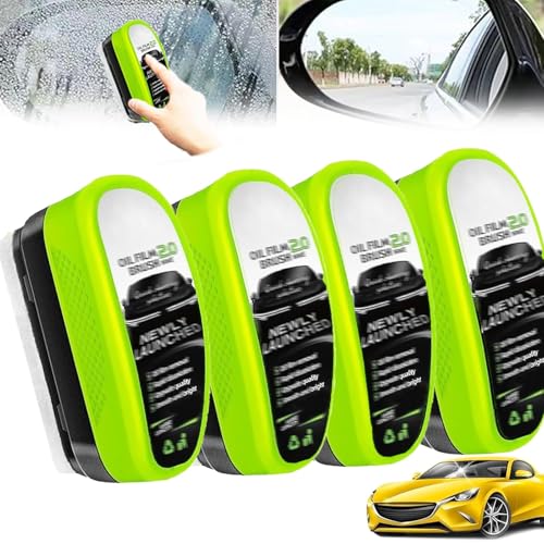 KENDINIX 4 Packs Clear Vision Windshield Cleaner Clear Vision Glass Cleaner Clearvision Glass Cleaner for Car Pure Vision Glass Cleaner Oil Film Improving Windshield Clarity & Visibility