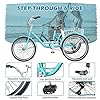 Barbella Adult Tricycle, 24/26 inch 7 Speed 3 Wheel Bikes for Adults, Comfort Low Step-Through Trike Bike with Large Basket for Seniors, Women, Men for Recreation, Shopping, Exercise, Cyan-Wider #1
