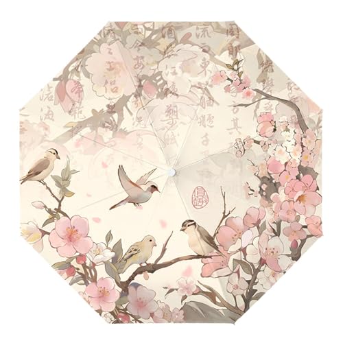 Ombrellone da viaggio Ombrello da sole Pioggia Automatico pieghevole 8 costole Compatto antipioggia di protezione solare