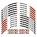 LYFCANIA Stickers de la Roue motrice Stickers réfléchissants imperméables Stripes Rim Compatible avec Toutes Les Honda Repsol hnlyf