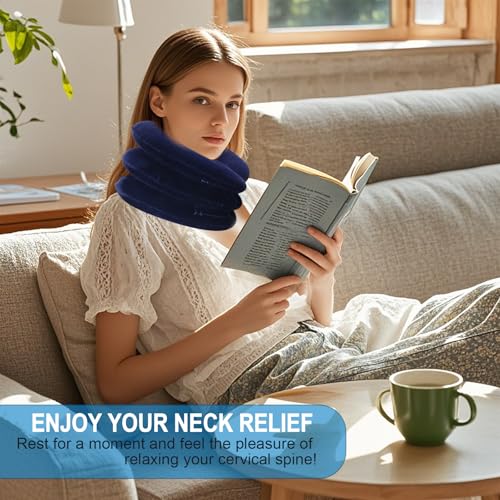Bodiiwuliu Nacken Cervical Traction, Kopf-und Nackenstrecker, Verstellbares Kopf-und Nackenstrecker, für Unterwegs Zuhause im Büro, FüR Entspannen Sie Ihren Nacken