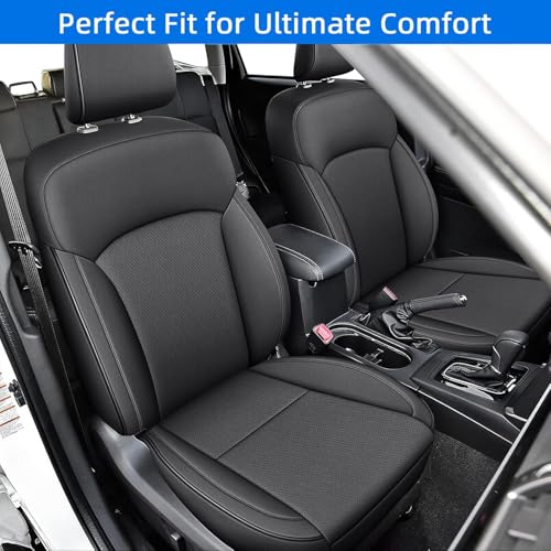 Image of IKABEVEM Custom Fit Seat Covers for Subaru Outback 2015-2019 Full Set Black