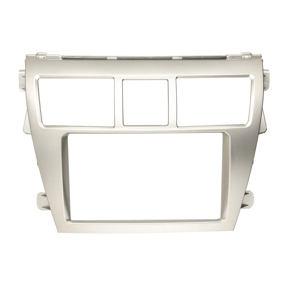 DKMUS Double Din Radio Stereo Dash Installation Mount Trim Kit Compatible with Toyota Vios belta Yaris Sedan