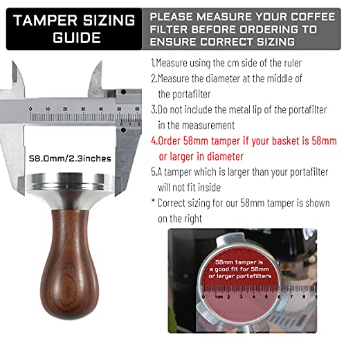 Tamper expresso 58mm résistant en acier inoxydable à base plate
