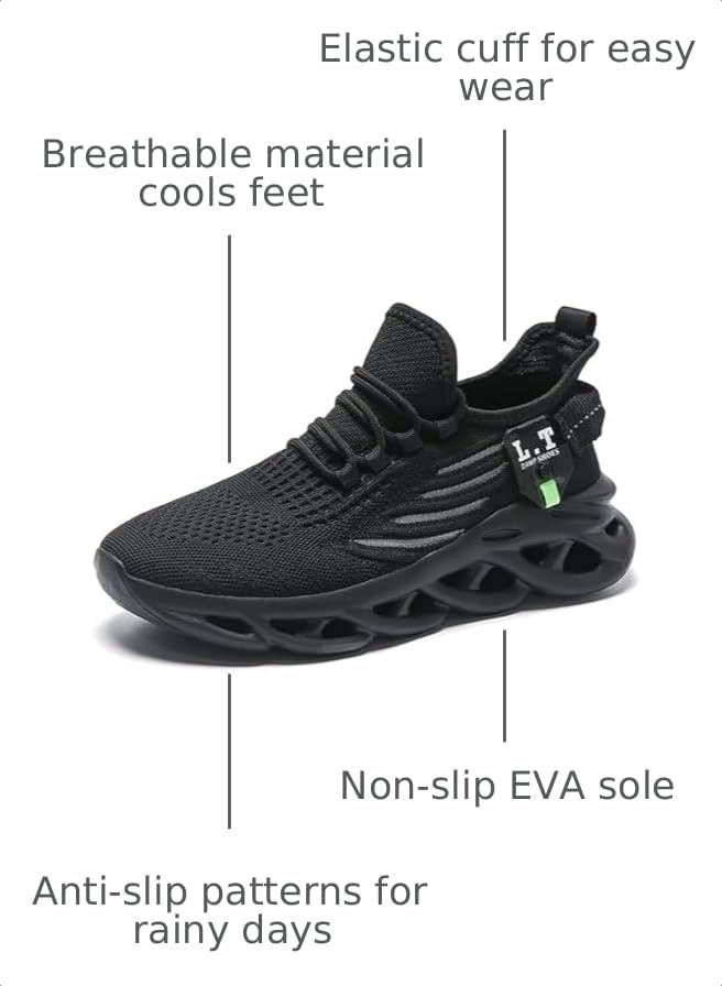 Image of Mens Running Shoes Gym Slip on Sneakers Non Slip Walking Tennis Sports Work Athletic Workout Casual Lightweight Breathable Fashion