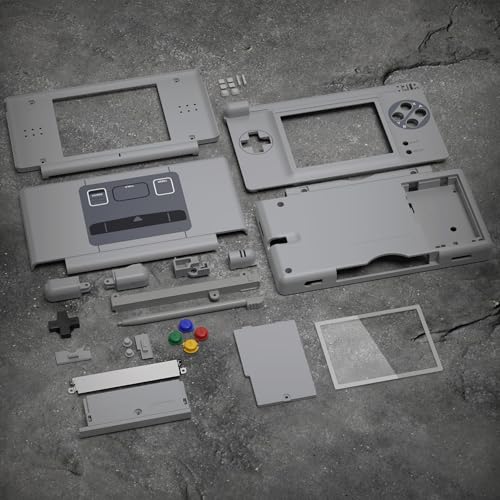 Image of eXtremeRate SFC SNES Classic EU Style Replacement Full Housing Shell for Nintendo DS Lite, Custom Handheld Console Case Cover with Buttons, Screen Lens for Nintendo DS Lite NDSL - Console Without