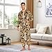 ALAZA Leopard Fashion Adult Unisex Onesie Pajamas Hooded Unisex One Piece Costume Sleepwear XXL