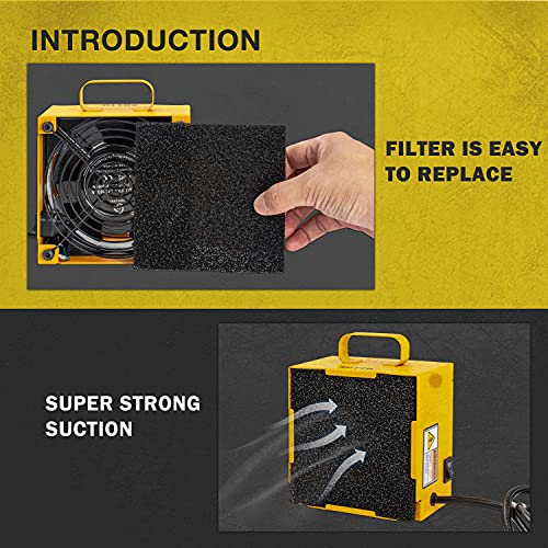 Image of KOTTO Solder Smoke Absorber Remover Fume Extractor Smoke Prevention Absorber DIY Working Fan for Soldering Station (Yellow)