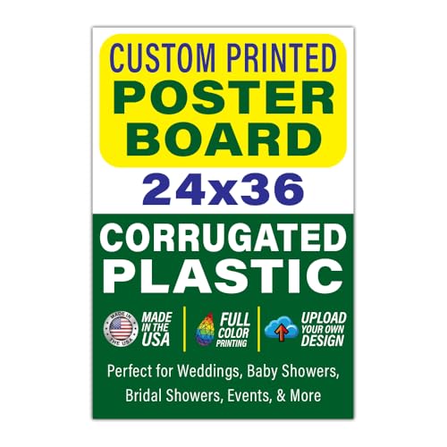 Custom Poster Board Corrugated Plastic Sign, 24x36