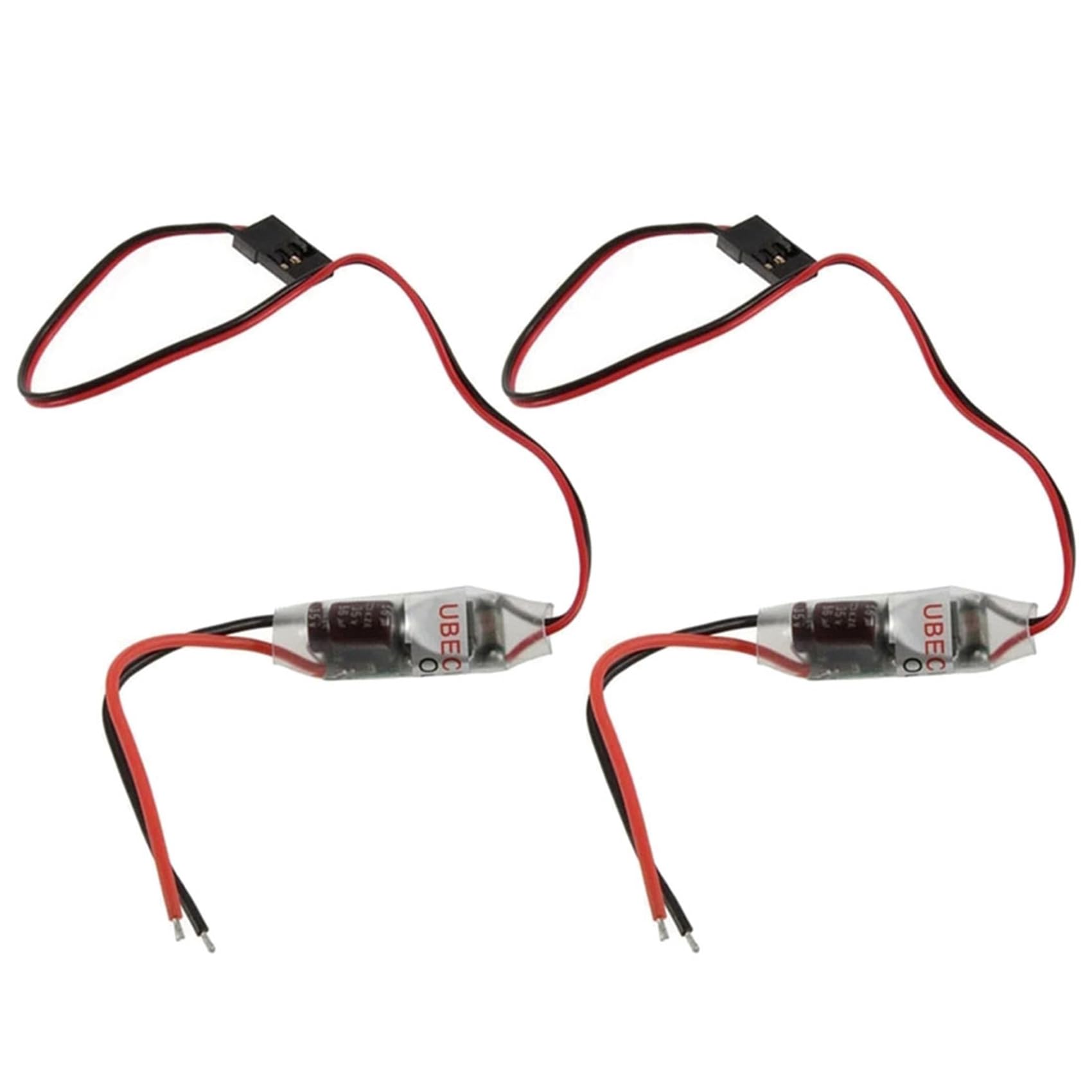 Jnchdghwa 2X UBEC 5V BEC Full Shielding Antijamming Switching Regulator for FPV RC Drone Receiver Power Supply(3A)