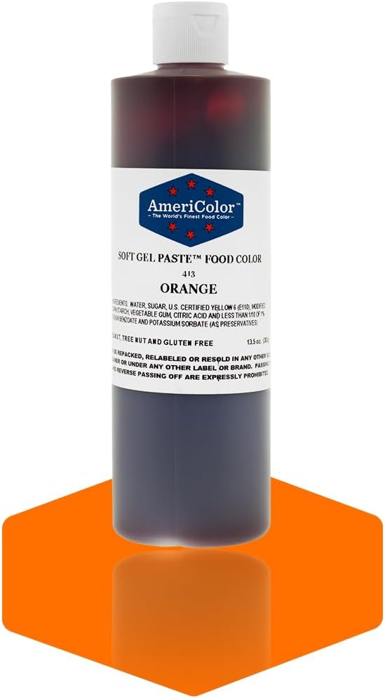 ORANGE 13.5 Ounce Soft Gel Paste Food Color
