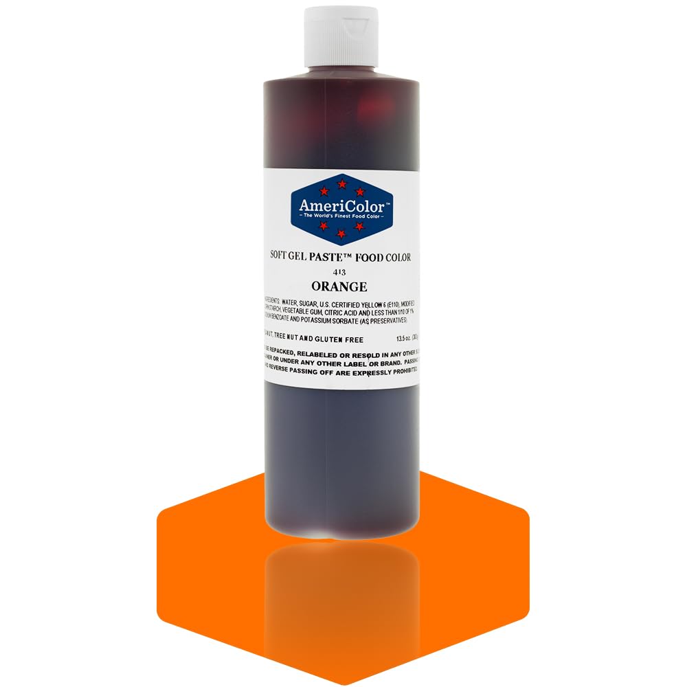 ORANGE 13.5 Ounce Soft Gel Paste Food Color