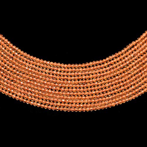 AAA rzadkie naturalne mandarynki spessartite granat kamień szlachetny fasetowane koraliki rondelle | 2 mm-3 mm koraliki 33 cm sznur | naturalne koraliki z granatu AAAA+, 2 sztuki