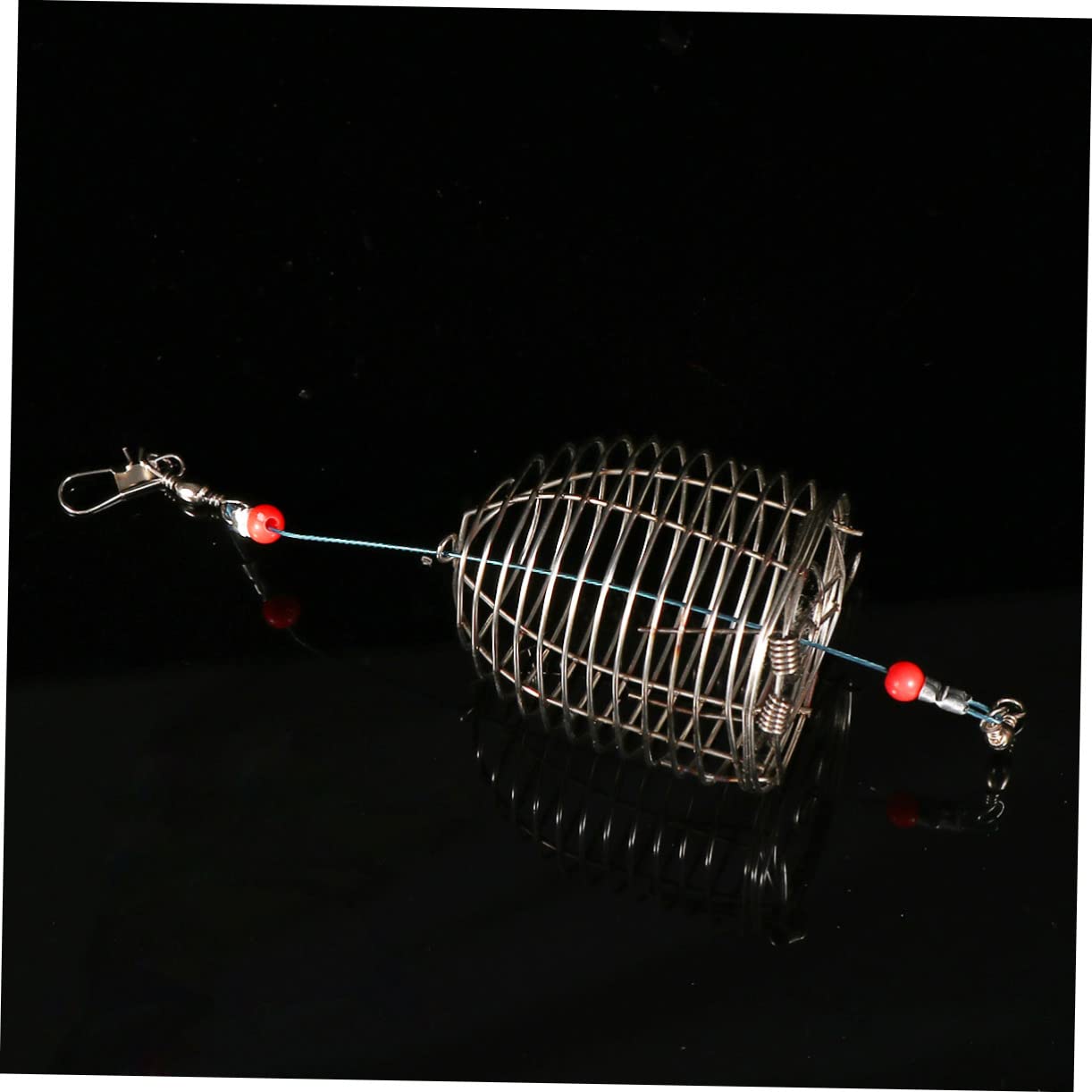 MUSISALY 5Pcs Stainless Steel Fishing Bait Cage Portable Durable Fishing Basket Feeder Holder for Enhanced Catching Effect for Fishing Lovers