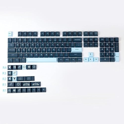 Benemate Juego de 104 24 teclas teclas PBT por sublimación de tinte teclas personalizadas de perfil cereza para teclados mecánicos de juegos Cherry