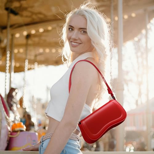 YDSIII Shoulder Bag, Women's Vintage Vegan Leather Shoulder Purse with Adjustable Strap2