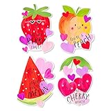 Papyrus Valentine's Day Cards for Kids, Fruit Puns (20-Count, 1 Sticker Sheet)