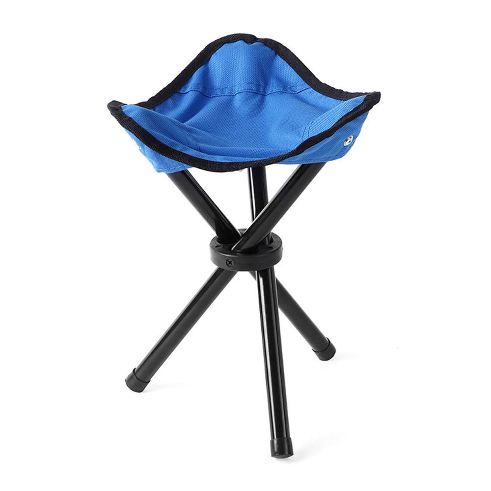 Taburete De Camping con Trípode Plegable, Silla Slacker, Taburetes De Camping con Trípode Ligero para Camping, Pesca, Senderismo-Blue