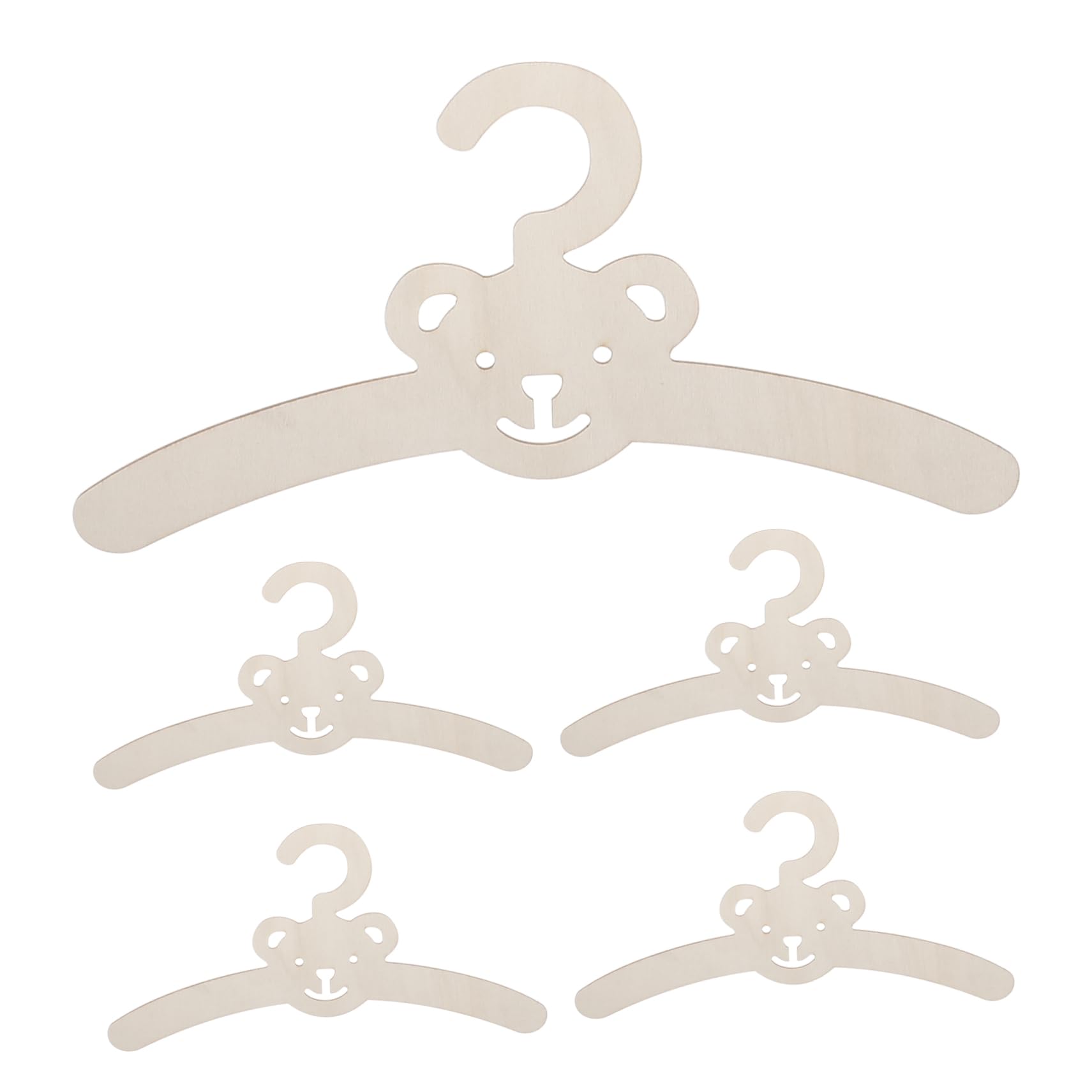 OFFSCH 5pcs Children Hanger Small Clothes Rack Pants Rack Kid Hanger Childrens Hangers Kid Room Decor Clothes Hangers Cloth Hanger Newborn Hangers for Closet Wood