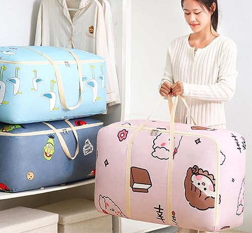 Borsa portaoggetti pieghevole per piumoni, spessa, con maniglia, 57x49x29 cm, salvaspazio, coperta, borsa versatile, biancheria da letto e per la casa.