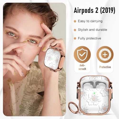 Image of for Apple Airpods 2nd Generation Case,Soft Shockproof Airpods 2 Case Cute Cover for Girls Women with Keychain for Airpods 2nd /1st Cases with Lock,Morning Glory