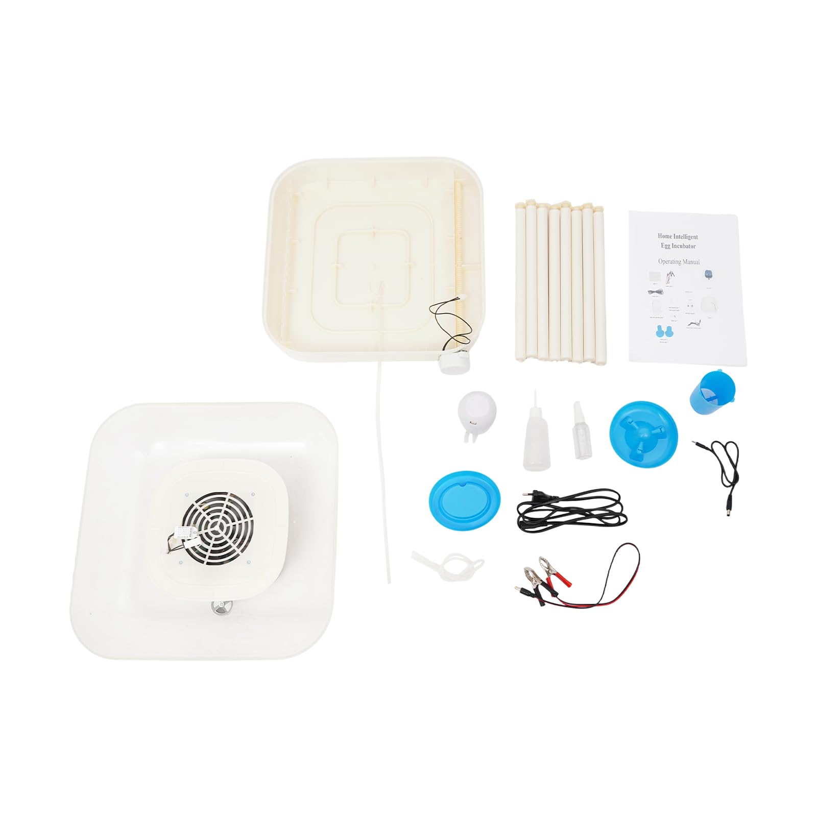 Incubatrice completamente automatica, polli incubatori con temperatura regolabile 0-40 °C e 50-90% di umidità 90 minuti e controllo delle uova a LED, incubatrice per uova di pollo e pappagalli (per 35