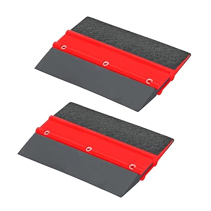 iota Red-Color Double Edge Plastic 2x1 Squeegee for All Type of Window Tint Film, Car Window (Pack of 2)