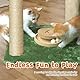 Fantasreen Katze Kratzbaum 70cm Kleiner Kratzbaum Turm mit Hängematte, Katzenspielzeug aus Holz interaktive Wohnung für Kätzchen und Erwachsene Katze