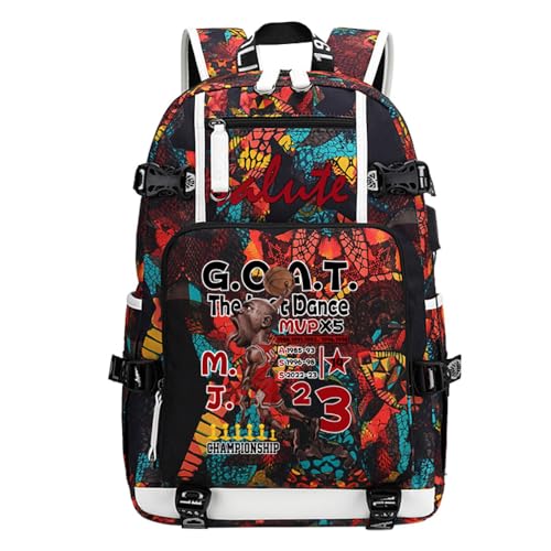 Basketball Player Number 23 Multifunction Backpack Travel Daypacks Fans Bag For Men Women (Style 2)