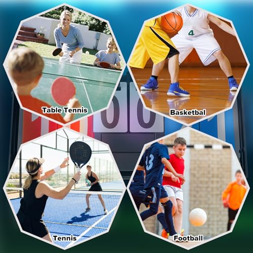 WPPQWP Anzeigetafel, 6-Stellige Digit Flip Anzeigetafel, Punktetafel Digital, Tragbare Tischplatte Scoreboard, Punktezähler für Sport Tischtennis Basketball Volleyball Wettkämpfe Indoor Outdoor