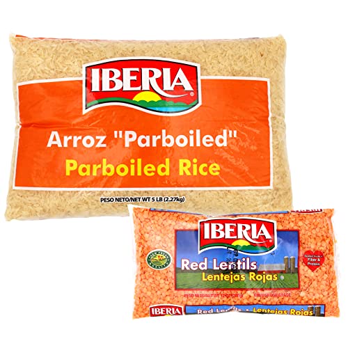 Iberia Long Grain Parboiled Rice, 5 lb. + Iberia Red Lentils, 12 oz image 2