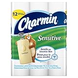 Charmin Sensitive Toilet Double Paper Rolls, 12 Count