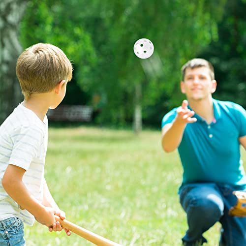 image for Glimin 17 Pcs Plastic Training Practice Balls and Thrown Down Baseball