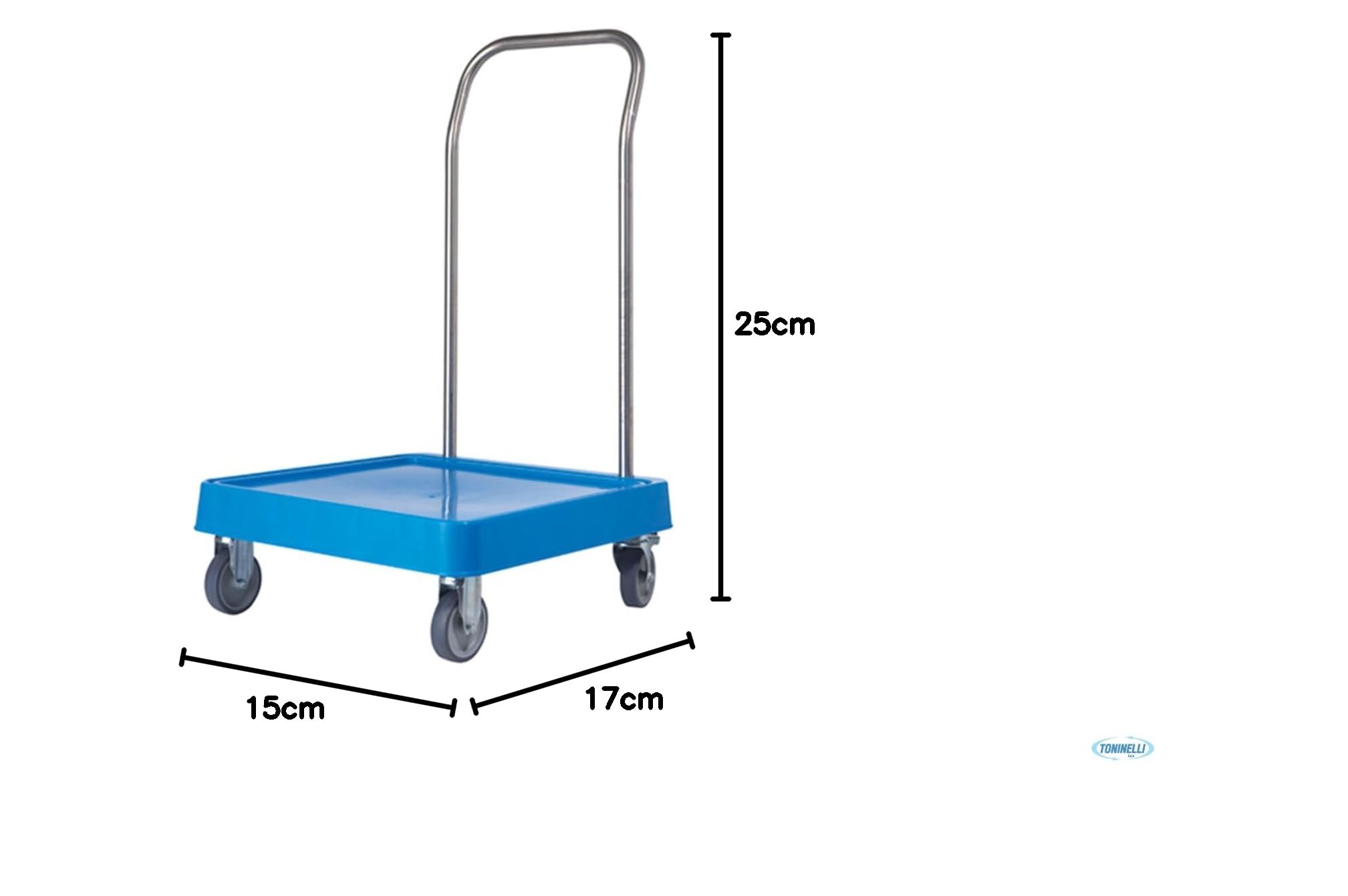 Carrello per cesti 4 ruote con manico in acciaio inox CM.57,5X54,5XH.92 RCARRM Acquista, non applicabile, multicolore, unico