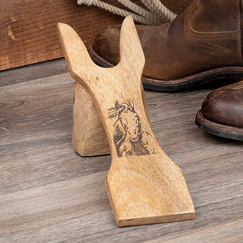 BLACK FOREST DECOR Horse Cowboy Boot Jack