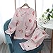 XFYS Autunno e Inverno Nuove Signore Strato d'Aria Puro Cotone Addensato Pigiama di Cotone Vestito Femminile Collare Bambola Vestito Servizio a casa-Fragola Rosa_L